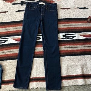 Hollister dark blue skinny straight jeans